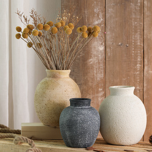 Vases décoratifs en porcelaine à surface rugueuse style shabby chic, faits à la main, écologiques, pour centre de table, maison et mariage, vente en gros - Product Image 4