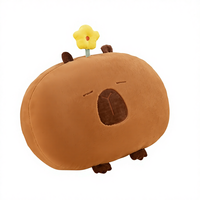 Jouets en peluche en gros, oreiller en peluche, adorable peluche en forme de fleur, capybara en peluche, cadeau d'anniversaire
