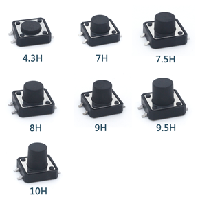 China fábrica tátil botão de tato micro interruptor 2pin 4 pinos 6*6*4.<span class=keywords><strong>3</strong></span>/5/6/7/8/9/10mm 6x6 12x12 interruptor de tato - Product Image 4