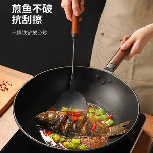Non-Stick Japanese Iron Wok Pt32 Flat Bottom Uncoated For Gas And Induction Cookers - Product Image 4