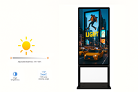 Layar reklame Digital antiair luar ruangan dengan kontrol suhu operasi 24/7 kaca antireflektif