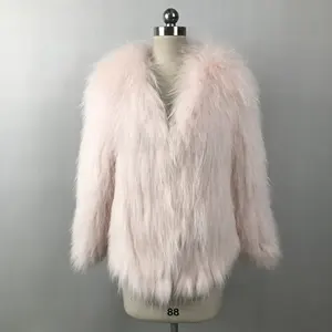 custom women's girls ladies coats&outwears modest korean genuine winter jackets real raccoon fur coat
