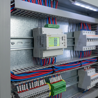 Compteur d'énergie triphasé à deux canaux série Acrel ADW210-2S avec affichage LCD d'angle de phase Modbus-RTU
