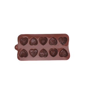 Moule en silicone Cœur <span class=keywords><strong>Saint</strong></span>-<span class=keywords><strong>Valentin</strong></span> pour chocolats, 10 formes de conversation d'amour, pour truffes, cadeaux, bonbons roses 3D de petite taille - Product Image 5