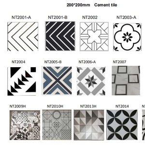 Thiết kế hiện đại 200*200 mét xi măng encaustic tráng men gạch ceramic cho phòng tắm ngoài trời bên ngoài firebrick chức năng trong khuôn — ảnh 1