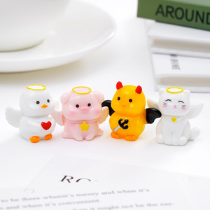 Adorabili statuette di maialini KI Yuewu, graziosi accessori decorativi fai-da-te, mini ornamenti per auto <span class=keywords><strong>e</strong></span> scrivania - Product Image 2