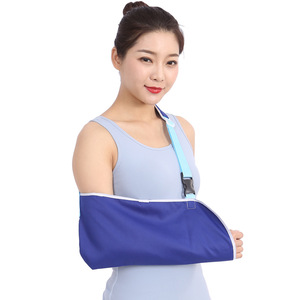 Adult Forearm <b>Sling</b> <b>Arm</b> Support Adjustable Shoulder Neck Wrist Brace One Size Blue Canvas Unisex Joints Fixation Brace - Product Image 2
