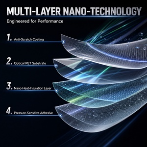Película Polarizada <span class=keywords><strong>para</strong></span> Ventanas de Auto, Película Solar Reflectante de Nano Carbono <span class=keywords><strong>para</strong></span> Vidrios de Edificios, Bloquea el Calor - Product Image 3
