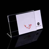 Support de signalisation en acrylique en forme de L en gros, transparent, A4 A5, présentoir de carte de table, support de menu, Chine