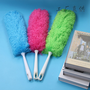 Plumeau électrostatique flexible avec manche blanc pour le nettoyage domestique et l'élimination de la poussière - Product Image 1