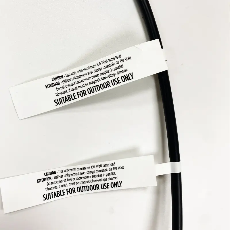 Kunden spezifische reißfeste UL-Zertifizierung Vinyl Seriennummer Aufkleber Barcode Kabel etiketten Elektro geräte Etiketten blätter