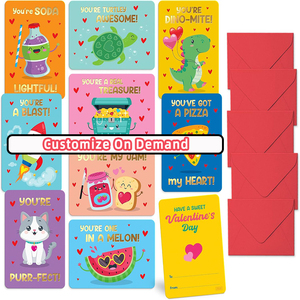 Chất Lượng Cao Tùy Chỉnh Vui Notecards Với Phong Bì 48or36pcs Trong Mỗi Bộ Vui Thẻ Cho Trẻ Em Trẻ Em Của Thẻ Sinh Nhật Thẻ - Product Image 3