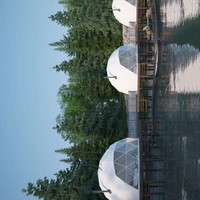 Dômes géodésiques préfabriqués en PVC à prix abordable (6m-12m) – Résistance aux UV, imperméables, résistants aux températures extrêmes (-30°C à +70°C), résistants au vent