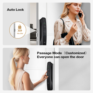 Khóa cửa điện tử thông minh Tuya tự động A9X, mở bằng mật mã, vân tay, đẩy kéo & chìa khóa, dùng cho gia đình - Product Image 6