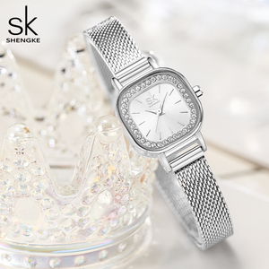 कस्टम महिला स्टेनलेस स्टील व्यवसाय लक्जरी क्वार्ट्ज घड़ी आयत केस क्रिस्टल मोइससानाइट फैशन उपहार - Product Image 3