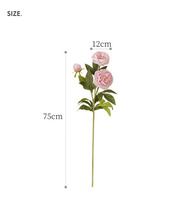 3 Tangkai Bunga Peony Sutra Buatan Warna Putih Pink untuk Dekorasi Pernikahan, Pesta, Hiasan Tengah Meja Rumah, Kualitas Tinggi