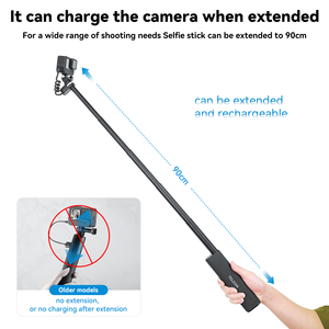 Chargeur PD <span class=keywords><strong>Telesin</strong></span> 18W, batterie rechargeable 10000mAh, bâton de selfie de 0,9 m pour <span class=keywords><strong>GoPro</strong></span>/téléphones mobiles - Product Image 6