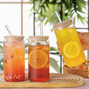 <span class=keywords><strong>Gobelet</strong></span> en verre à haute teneur en borosilicate moderne minimaliste écologique poignée universelle tasse portable <span class=keywords><strong>réutilisable</strong></span> liège amour voyage nom - Product Image 1