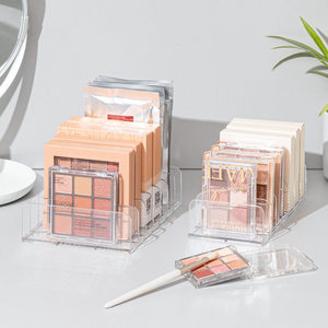 Transparent Cosmetic Storage Rack 4 Layers <b>Makeup</b> Organizer Drawer Divider <b>Box</b> For Eyeshadow Palette Blush Display Desktop Use - Product Image 3
