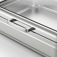 Réchauds de buffet en acier inoxydable 304, capacité 9L, avec support inférieur en acier inoxydable en option pour utilisation en buffet