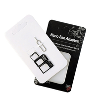 Adaptador Universal de Tarjeta SIM, Convierte Nano/Micro SIM a Bandeja de Tarjeta SIM de Tamaño Completo con Herramienta Metálica de Extracción, para Uso en Viajes con Teléfonos Celulares