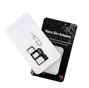 Adaptador Universal de Tarjeta SIM, Convierte Nano/Micro SIM a Bandeja de Tarjeta SIM de Tamaño Completo con Herramienta Metálica de Extracción, <span class=keywords><strong>para</strong></span> Uso en Viajes con Teléfonos Celulares - Product Image 1