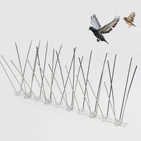 Piques anti-oiseaux robustes en acier inoxydable 304, flexibles, 25/50 cm, 30/60 piques, double rangée, anti-pigeons, pour gouttières et rebords de toit, étanches