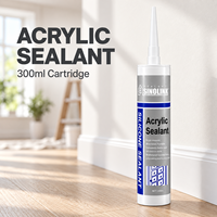 Scellant en silicone acrylique pour verre, imperméable, qualité construction, blanc, à base d'eau, monocomposant, pour portes, fenêtres, emballage