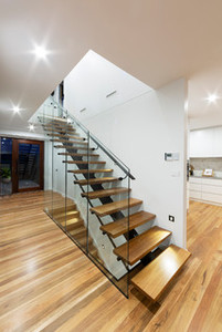 Hiện đại wrought sắt trong nhà gỗ Sồi/gỗ thẳng cầu thang lan can cho biệt thự căn hộ trang trí kính lan can vật liệu kim loại - Product Image 4