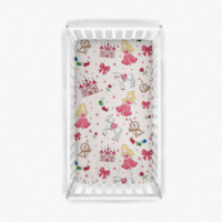 Drap-housse en bambou pour lit bébé, doux, extensible, respirant, antidérapant, ensemble de literie pour nouveau-nés, vente en gros