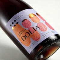Rouleau de papier spécial autocollant gaufré pour impression d'étiquettes de vin, étiquettes personnalisées en rouleau, autocollant à marquage à chaud, étiquette UV personnalisée