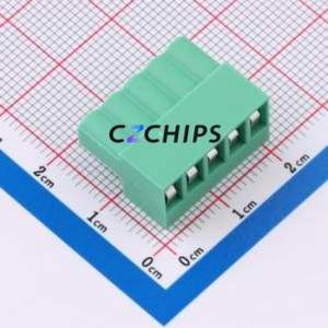 MXHT396K-3.96-05P-GN01-Cu-S-A Plug-in Terminal Block P=3.96mm Connector Plug Screw Fixing 1x5P 3.96mm - Product Image 2