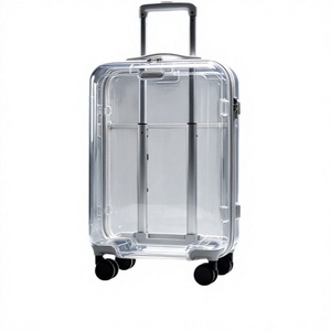 Valigia <span class=keywords><strong>Trolley</strong></span> Trasparente in Neoprene con Telaio in Alluminio, Impermeabile e Resistente ai Graffi, Chiusura con Cerniera, per Viaggi e Tempo Libero - Product Image 1