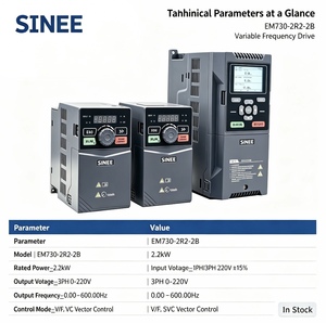 Variador de Frecuencia SINEE EM730 VFD 2.2KW 220V con Filtro C3 Integrado 50 ° Inversor Vectorial de Carga Completa C - Product Image 2