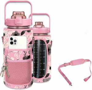 Motivational Travel Water <b>Bottle</b> 2L 2 Liter 1 Gallon <b>Sports</b> Plastic Drinking Big Capacity Straw Type Time Marker Eco-Friendly - Product Image 5