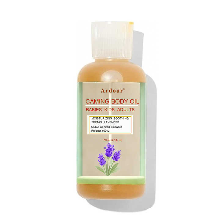 Olive Oil-Based French Lavender Baby Calming Massage Oil for Skin Care and Hair Growth