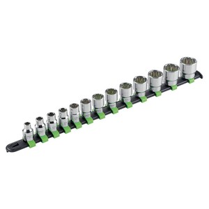 Socket <b>Set</b> 13 <b>Pc</b> Metric Chrome Vanadium Steel With Organizer For Auto Repair Tools - Product Image 1