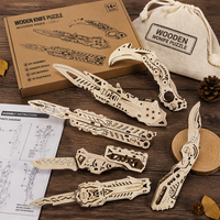 Hamaileon Puzzle 3D mécanique STEM éducatif, Karambit en bois, puzzle 3D pour adultes, couteau pliable Cyberpunk, cadeaux pour hommes et garçons