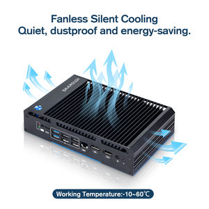 Mini PC industriel sans ventilateur, pare-feu, Intel N150, 4xRJ45, 2xSFP+, Quad Cores, double écran, DDR4, ordinateur Win10/11 Ubuntu Centos 9 - Product Image 2