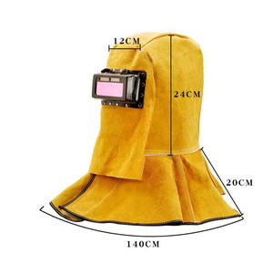 Capuchon de soudeur en cuir de vachette avec filtre <span class=keywords><strong>solaire</strong></span> à obscurcissement automatique, <span class=keywords><strong>protection</strong></span> de niveau A, marque Xingmaitong, pour casques de soudage - Product Image 4