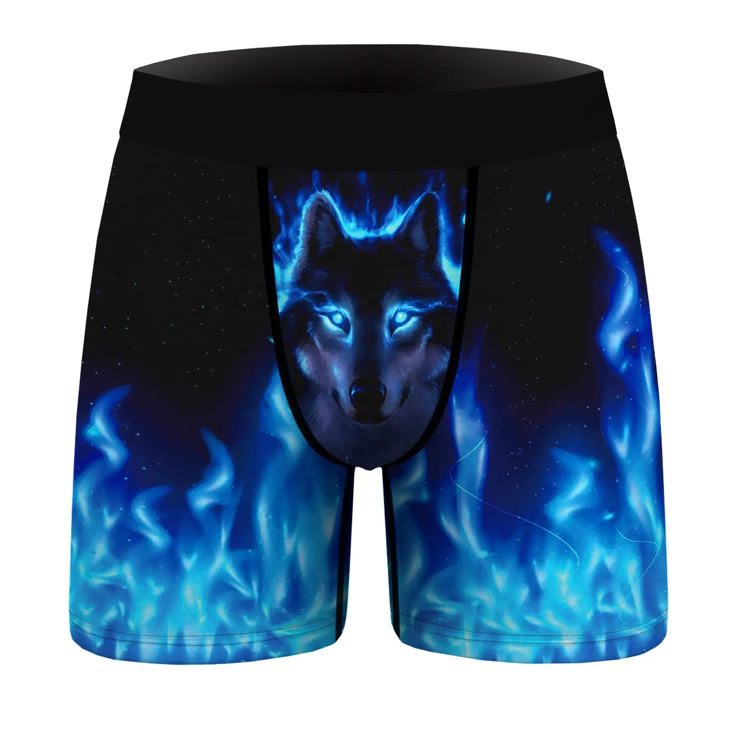 New Popular Digital Printing Men's Underwear Boxer Briefs Mid-waist Stretchable Breathable Shorts Men's Boxers