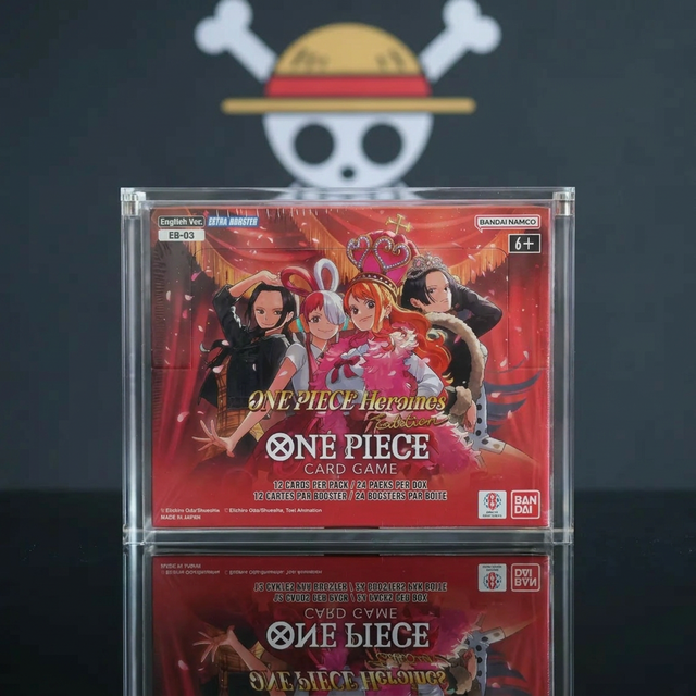 OP01 - OP15 UV-resistant One Piece Booster Box Protector Display Acryl Cards Game Perfect Fit English Magnetic Lid Acrylic Case