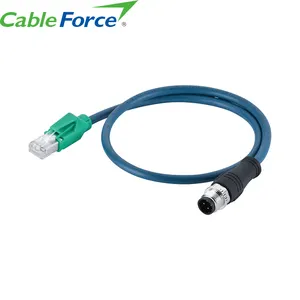 Cableforce להחליף כדי משאית RSSD-RJ45S-4416-10M M12 D קוד זכר מחבר כדי RJ45 זכר תקע חתול 5E S/FTP Ethernet כבל