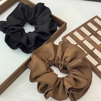 Ikat rambut 17CM, warna Solid empat lapisan tepi mode besar tali rambut ikat kepala ikat ekor kuda Scrunchies warna Solid grosir