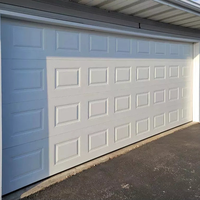 Panneau sandwich isolé en plexiglas trempé couleur acier de style européen pliable automatique pour porte de garage pour entrepôt