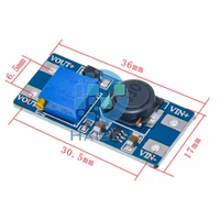 Haisen MT3608 modul penguat DC-DC, papan modul catu daya Booster, modul penguat 2A maks 2 v-24 V hingga 5/9/12/28V