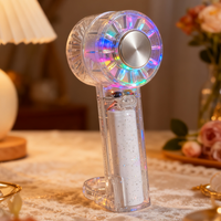 Ventilateur portable USB IMYCOO avec batterie intégrée, refroidissement, lumières LED colorées, logo personnalisé, ventilateur manuel arc-en-ciel rechargeable