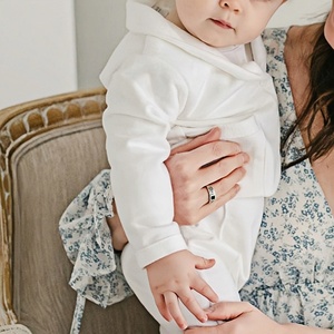 Haute qualité 24 mois garçons vêtements ensemble doux bébé garçon baptême tenues avec motif solide Boutique personnalisée automne enfants vêtements - Product Image 3