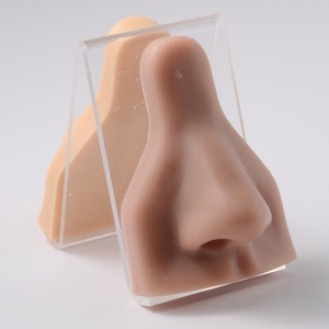 Brown <b>Silicone</b> Nose Model Body Art Piercing Practice <b>Tool</b> Jewelry Nose Ring Display for Dark Skin Training - Product Image 3