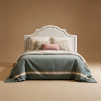 Ensemble de meubles de chambre à coucher en bois massif scandinave avec support ergonomique et grand rangement pour maison moderne, hôtel, appartement